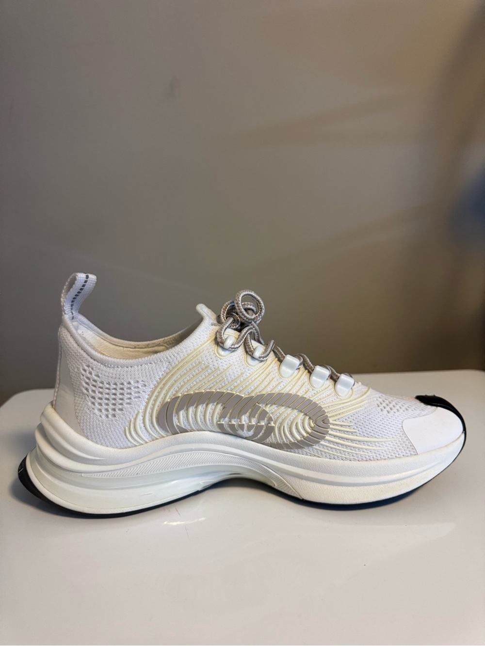 Gucci White Knit Women's Athletic Sneaker